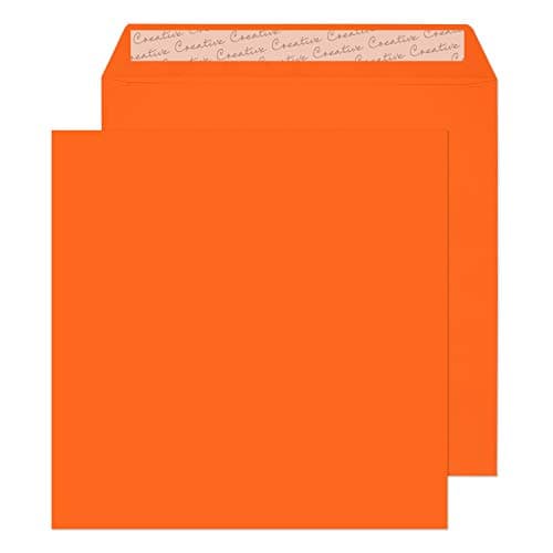 Image of Blake Creative Colour 220 x 220 mm 120 gsm Peel & Seal Wallet Envelopes (505) Pumpkin Orange - Pack of 250