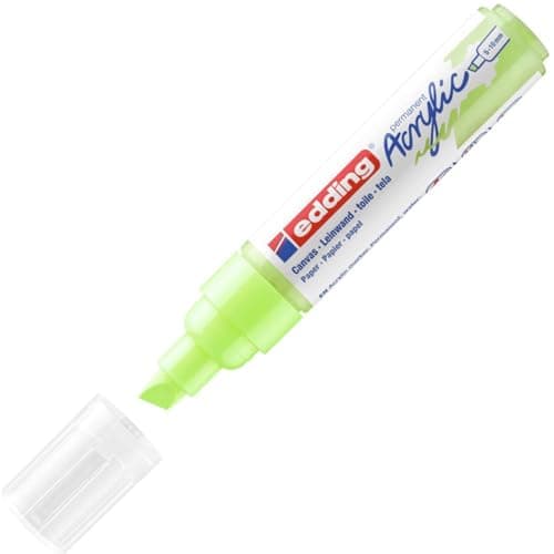 Image of edding 5000 acrylic marker broad - pastel-green - 1 waterproof acrylic paint marker - chisel tip 5-10 mm - acrylic paint pens for drawing on canvas, art paper and wood - acrylic markers for pebbles