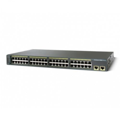 Image of WS-C2960-48TT-L Cisco Catalyst 2960-48TT - Switch - 48 ports - EN, Fast EN - 10Base-T, 100Base-TX + 2x10/100/1000Base-T(uplink) - 1U