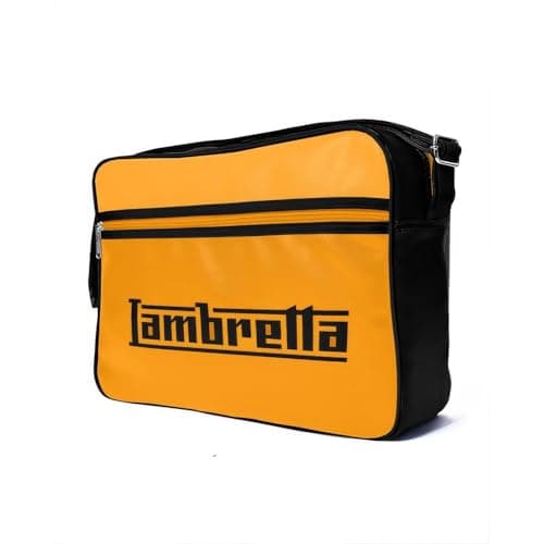Image of Lambretta Logo Flight Bag Black/Mustard One Size