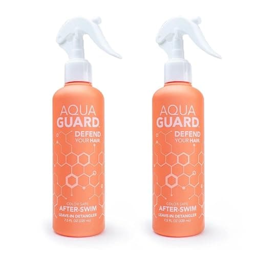 Image of AquaGuard After-Swim UV Leave-In Detangler - Protects Hair From the Sun for Smooth, Silky Feel - Paraben & Gluten Free, Vegan, Color Safe, Leaping Bunny Certified (2-Pack)