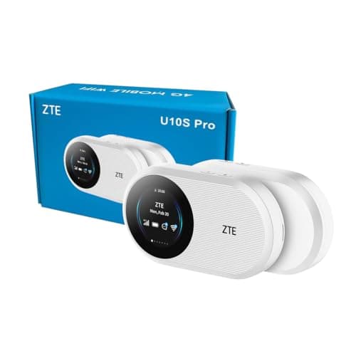 Image of ZTE U10S Pro White, 4G+LTE Mobile Wi-Fi 6, Unlocked Low-Cost Portable Travel WiFi, Connects 32 Devices, 3000mAh 10hr Battery Life, Roams on all World Networks, No Configuration Required