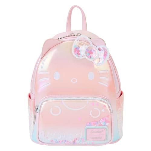 Image of Loungefly Sanrio Hello Kitty 50th Anniversary Clear and Cute Womens Double Strap Shoulder Bag Purse, Multi, One Size, Mini Backpack