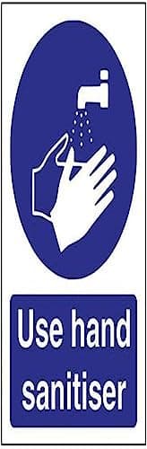 Image of V Safety Use Hand Sanitiser Sign - 100mm x 150mm - 1mm Rigid Plastic