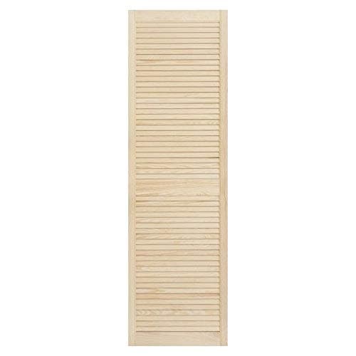 Image of Louvre Door – Pine Wood – Vented Open – Ready to Paint Internal Louvre Cupboard Doors – Slatted Wardrobe Doors – Various Sizes (1700mm (67") Height, 494mm (17.2") Width)