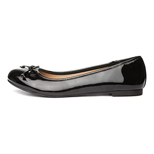 Image of Lilley Gerri Womens Black Patent Ballerina - Size 6 UK - Black
