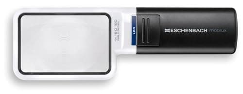 Image of Eschenbach MobiluxLED 15114 Optic Magnifying Glass with LED Lighting 4X Lens Size: 75 x 50 mm