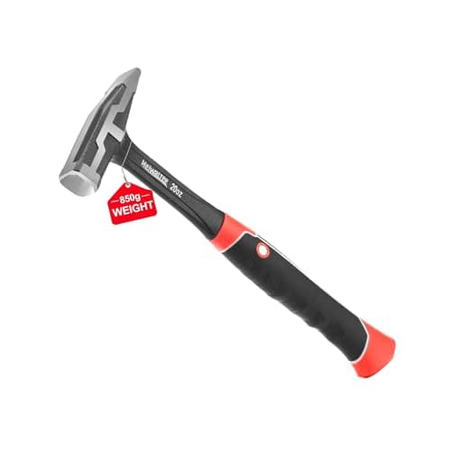 Image of Meiwaltee 20 oz One-piece Forged Engineer Hammer, Sheet Metal Hammer 850g, Non-Slip Rubber Grip for Construction, Gardening, Home Improvement