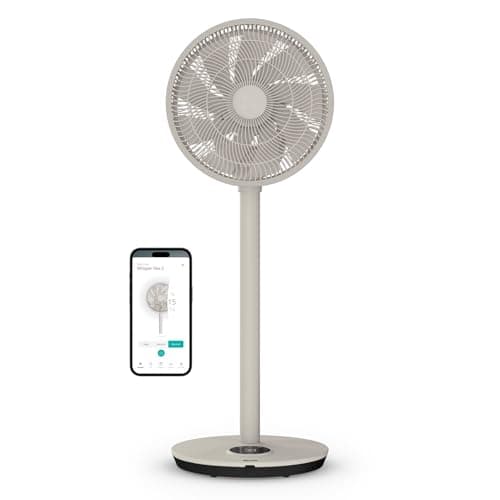 Image of Duux Whisper Flex 2 Smart Fan, Remote Control, Alexa & Smart App, 30 Cooling Speeds, Adjustable from Desk to Standing Fan, Up-Down, Left-Right Oscillation, Powerful & Quiet, Night Mode, Stone