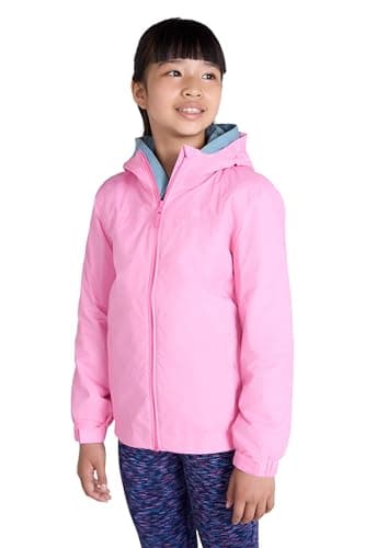 Image of Mountain Warehouse Torrent Kids Waterproof Rain Jacket - Taped Seams Raincoat, Lightweight, Breathable, Girls & Boys - Spring Summer, Wet Weather Pale Pink (Plain) Kids Size 11-12 Years