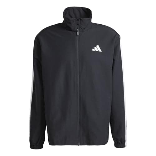 Image of adidas Men's 3 STRIPES WOVEN TRACKSUITS, black, M