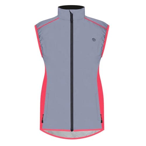 Image of Proviz Women's Active Reflective Gilet - REFLECT360 Cycling & Running Vest, Windproof, Water-Resistant, Hi Vis Coral Size 14