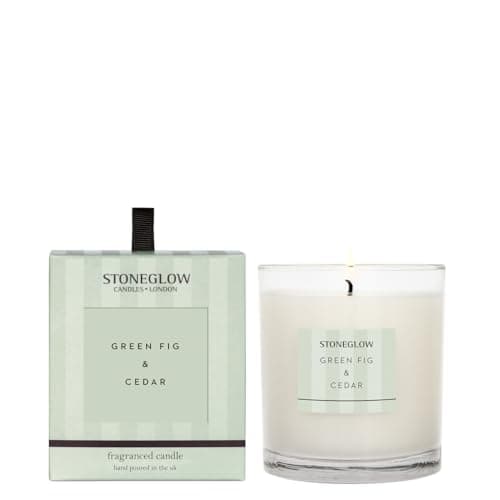 Image of Stoneglow Modern Classics Collection - Green Fig & Cedar 220 Grams Scented Candle (Green)