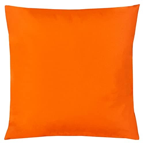 Image of furn. Wrap Plain Garden Outdoor Cushion – UV Resistant Water Resistant Polyester Filled (Orange – 43x43cm)
