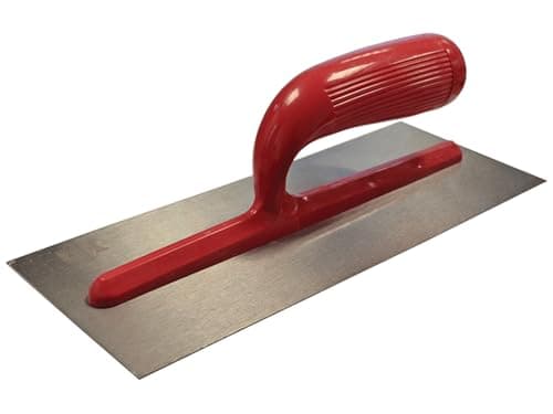 Image of Faithfull TP11P Plasterers Trowel with Plastic Handle 11 x 4.3/4-inch, Silver,blue