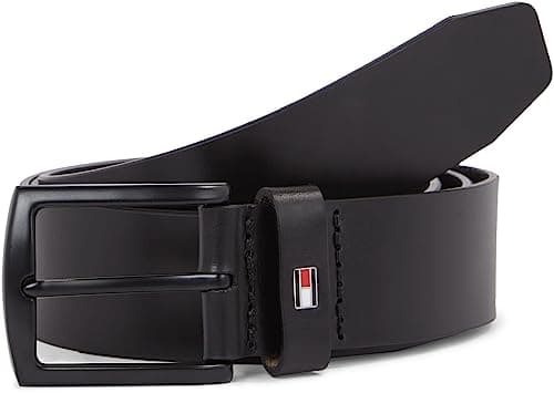 Image of Tommy Hilfiger Men’s Denton Matte 3.5 Leather Belt, Black (Black), 37.4 inches
