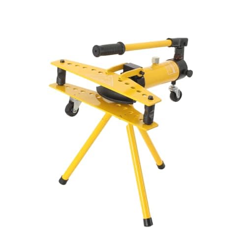 Image of TABODD Hydraulic Pipe Bender 10T, Exhaust Pipe Tubing Machine with 6 Molds, 13-34mm Pipe Diameter Tool with Tripod Stand for Heating and Piping Construction Single Plunger Design Two-Speed Design