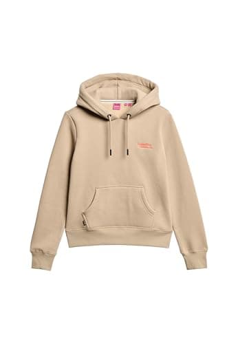 Image of Superdry Women's Essential Hoodie with Logo, Cobblestone Grey, 8