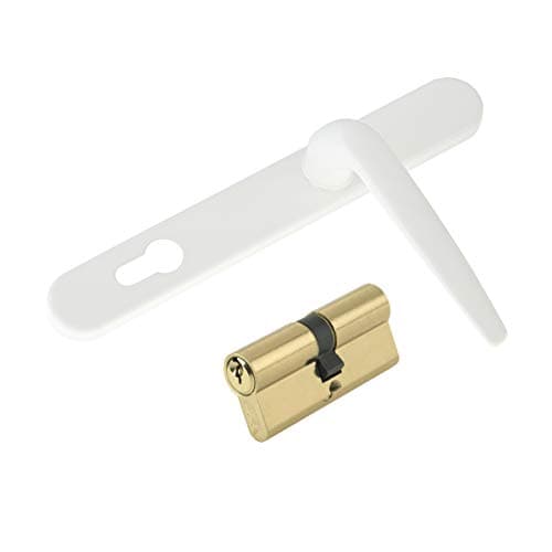 Image of Yale Essentials Long Backplate Door Handle - White