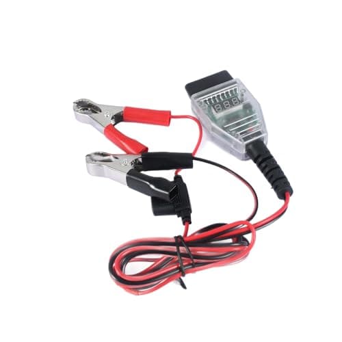 Image of OBD II Car ECU Memory Saver Cable with Clip, Battery Tester Power Off Memory Saver,ECU Emergency Power Supply Battery Replacement 12V