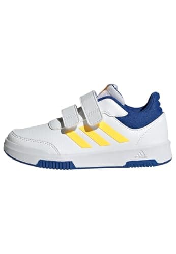 Image of adidas Unisex Kids Tensaur Hook and Loop Shoes, White/Spark/Team Royal Blue, 1 UK