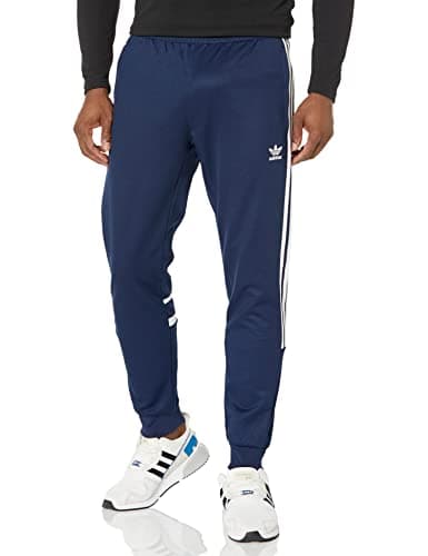 Image of adidas Originals Men's Adicolor Challenger Pants, Night Indigo, Large