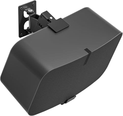 Image of notiela Heavy Duty Speaker Wall Bracket for Sonos Five & Sonos Play 5 Wall Mount with Tilt & Swivel Adjustment for Sonos Play 5, Sonos Five Wall Mount Bracket, Single Black
