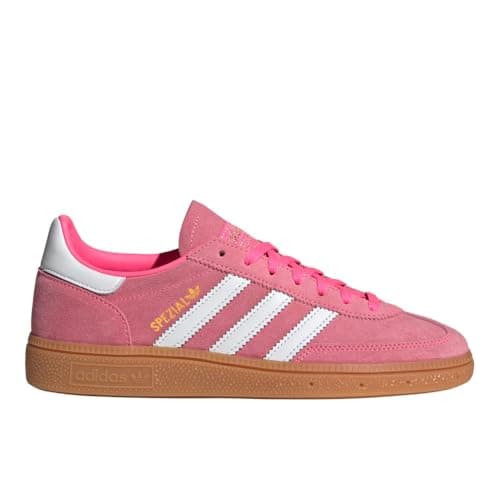 Image of adidas Handball Spezial Womens Sneakers, Light Brown/Pink/Gum, 8 UK