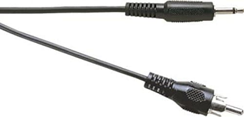 Image of Electrovision Black Screened 3.5 mm Mono Jack Plug to Phono Plug Lead