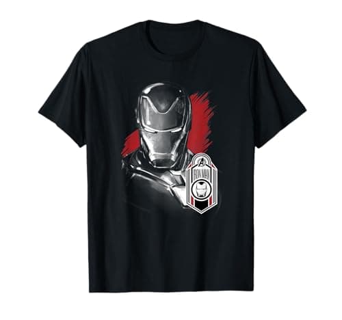 Image of Marvel Avengers Endgame Iron Man Poster Logo T-Shirt