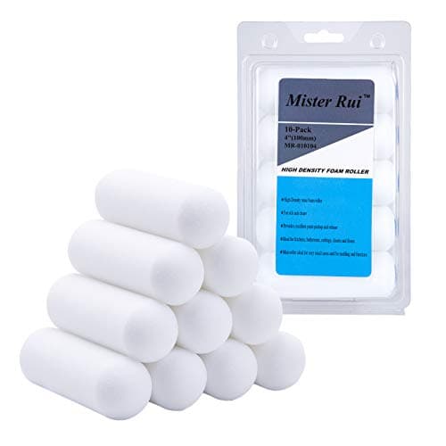 Image of Mister Rui Foam Paint Roller, 4 Inch Sponge Paint Roller, Gloss Roller Set for Painting, Small Paint Roller,4 Inch Foam Rollers 10 Packs