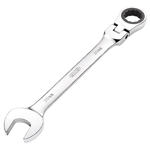 Image of Draper 52027 Hi-Torq Metric Flexible Head Ratcheting Combination Spanner, 30mm