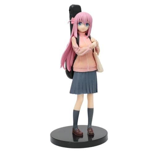 Image of REOZIGN Yamada Ryo Gotoh Hitori Figure Standing Cartoon Character Backpack 23cm Handmade Model Decoration Gift (Pink)