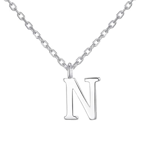 Image of Philip Jones Sterling Silver Initial N Necklace