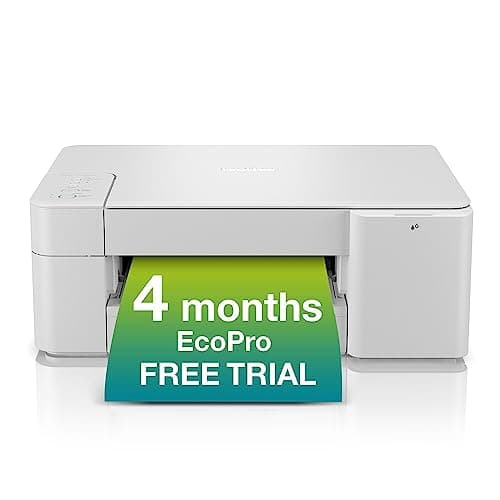 Image of Brother DCP-J1200WE Inkjet Printer with EcoPro Subscription, Wireless Colour Inkjet Printer, 4 month no charge trial, Automatic ink, 3-in-1 (Print/Copy/Scan), A4, UK Plug