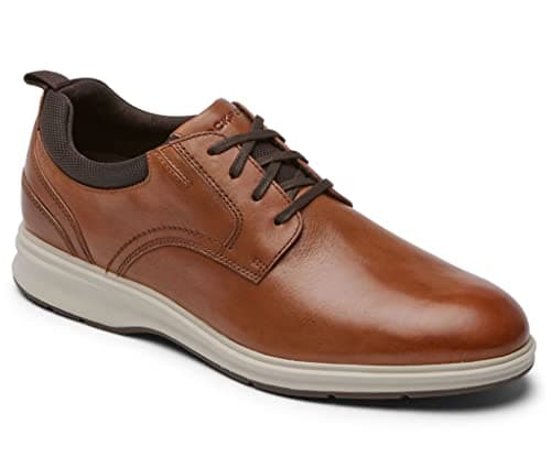 Image of Rockport Mens Total Motion City Plain Toe Ox, Tan Tumbled, 10 Wide