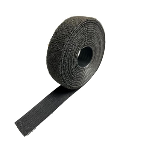 Image of VELCRO® Brand ONE-WRAP® Back-to-Back Tape Roll, Black Reusable Self-Gripping Wrap for Cable Management & Bundling, 25mm Standard, 50mm Heavy Duty, 107mm Extra-Wide Heavy Duty (25MMX5M)