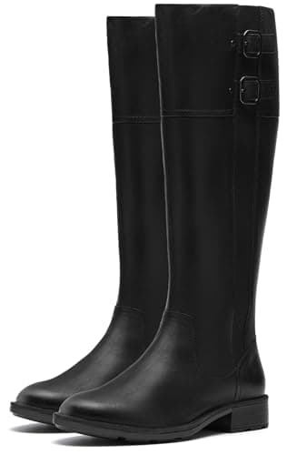 Image of Clarks Women's Adalynn Hope Knee High Boot, Black Leather, 5 UK