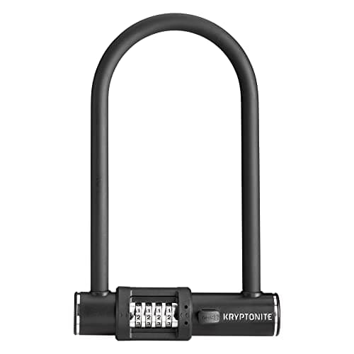 Image of Kryptonite Combo Bike U-Lock Standard, Anti-Theft Security Bicycle Lock, 12mm Steel Shackle, 4-Digit Resettable Combination U Lock for Scooter Road Mountain Bikes
