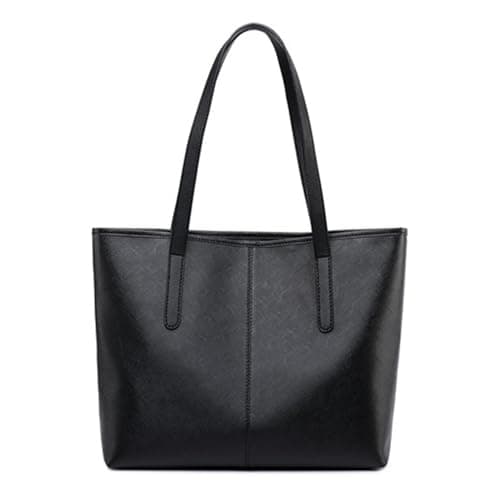 Image of FITDON Tote Bag with Zip for Women, Faux Leather Top Handle Handbags Ladies Shoulder Bag for Work School Travel Shopping