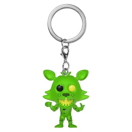 Image of Funko POP! Keychain: Five Nights At Freddy's (FNAF) - Radioactive Foxy - Collectable Vinyl Mini Figure Novelty Keyring - Stocking Filler - Gift Idea - Official Merchandise - Video Games Fans
