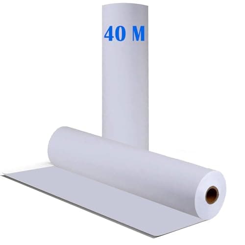 Image of Drawing Paper Roll, White Arts Paper Roll, 44cm x 40m Recycled Wrapping Paper Easel Paper Painting Sketching for Toddlers Children Kids Students,1PC (44cm x 40m)