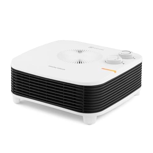 Image of Morphy Richards HeatFlux 2kw Flat Fan Heater, 20m2, Adjustable Thermostat, Lightweight, Compact, Portable, Low Noise, Wide Angle Heat Output, Overheat Protection, White, 825100