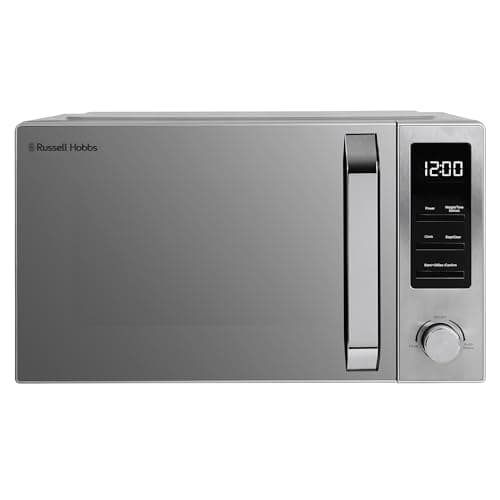 Image of Russell Hobbs Digital Microwave 23 Litre 900W Stainless Steel with 8 Auto Cook Menus & Defrost Function, 5 Power Levels, Integrated Timer, Mirror Door & Easy Clean RHM2372SS