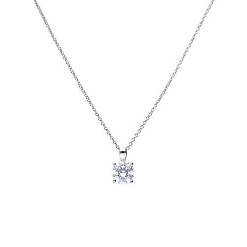Image of Diamonfire 4 Claw Cubic Zirconia Solitaire 2ct Pendant P4920