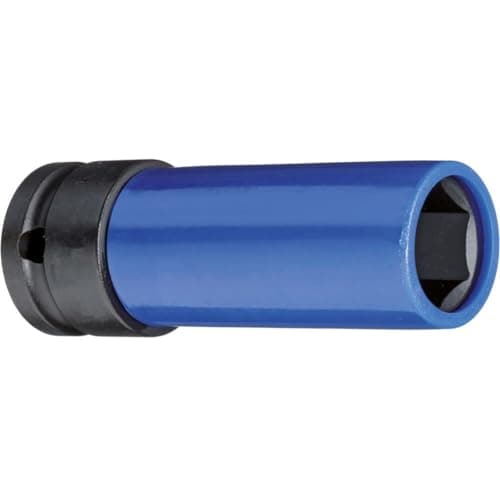 Image of GEDORE red Impact wrench socket with protective sleeve, Socket, 1/2" 12.5 mm drive, Hex, AF 17 mm, Long, Automotive, R63041716