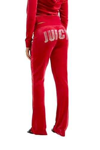 Image of Juicy Couture Women's Diamante Impact Low Rise Velour Trackpant Casual Pants, Astor Red, M (Pack of 20)
