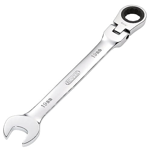 Image of Draper 52021 Metric Flexible Head Ratchet Spanner, 19 mm Size,Blue