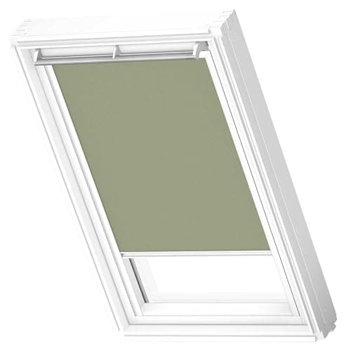 Image of VELUX Original Nature Collection Roof Window Blackout Blind for SK06, Marsh, with White Guide Rail
