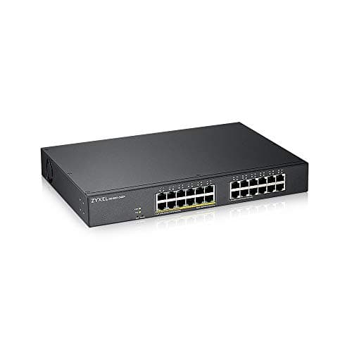 Image of Zyxel 24-Port Gigabit PoE Switch | Smart managed | Rackmount | 12 PoE+ Ports with 130 Watt Budget | VLAN, IGMP, QoS | Lifetime Warranty [GS1900 - 24EP]